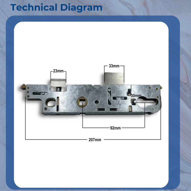 GU Old Style Replacement uPVC Gear Box Door Lock Centre Case 30mm / 28mm Backset