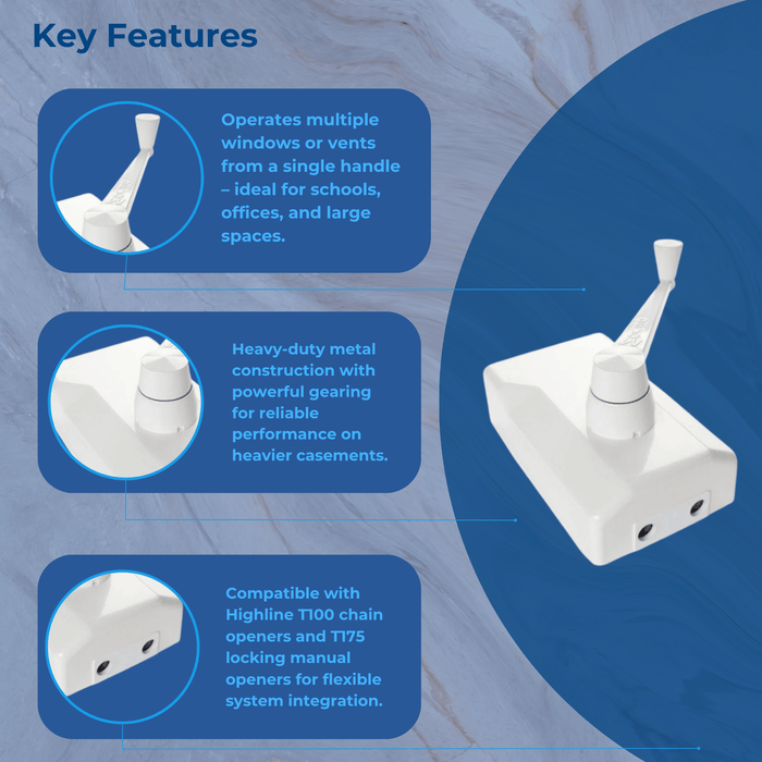 Highline T200 Maxi Manual Window Operator Handle for Window Control Systems