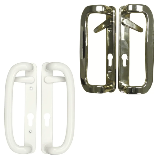 Mila Trinity Sliding Patio Door Handle Set 92mm PZ 109mm Screw Centres