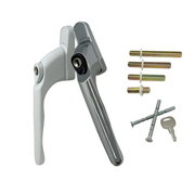 UPVCSTORE Inline Multi-Spindle uPVC Window Handle (Key-Lockable) – Replacement Espag Handle for Double Glazing Windows