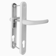 UPVC Double Glazing 92PZ 210mm Screw Centres Sprung Door Handle Set PVC Long Backplate
