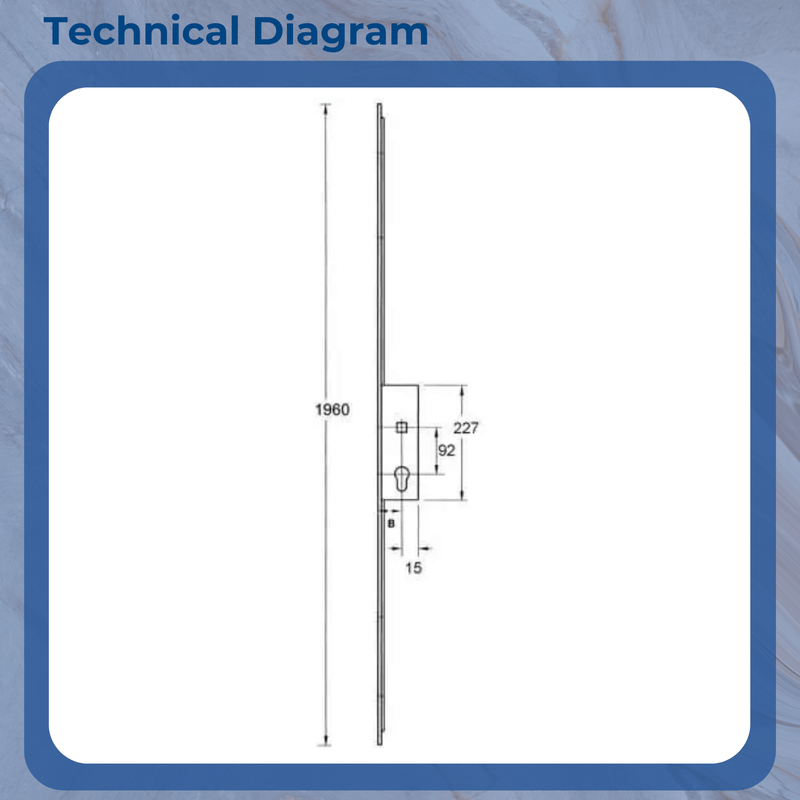 Fullex XL Passive Lift Lever Door Lock – High-Security Multipoint Locking System