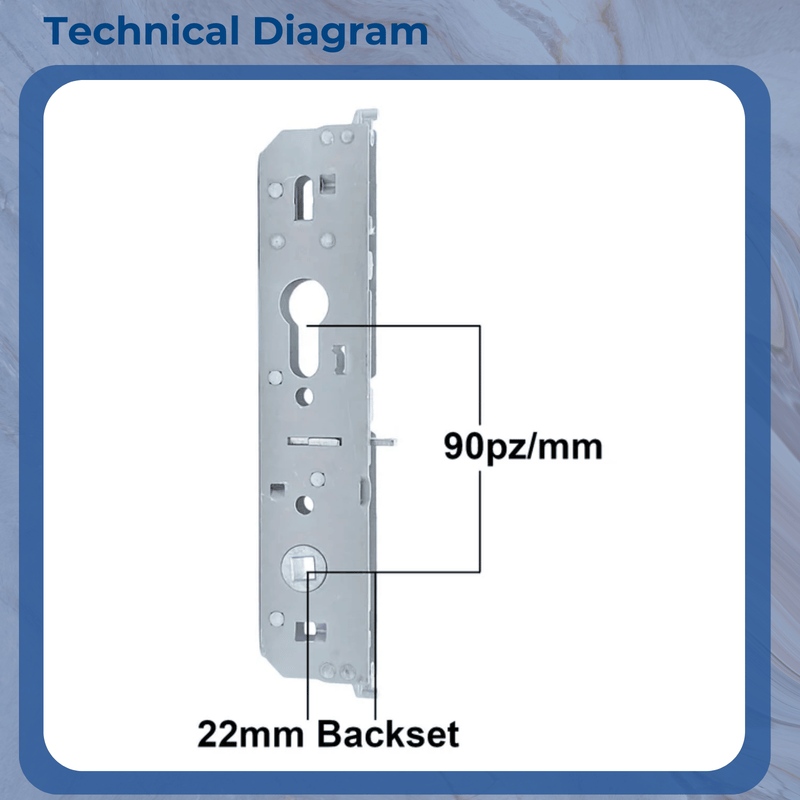 Replacement Fuhr Sliding Patio Door Lock Gearbox Case 90pz