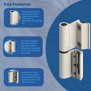 Flash Base Hinge Durable & High-Quality Hinge for Windows & Doors