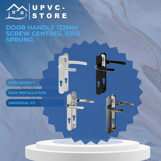 Direkt Door Handle 122mm Screw Centres, 92PZ Sprung