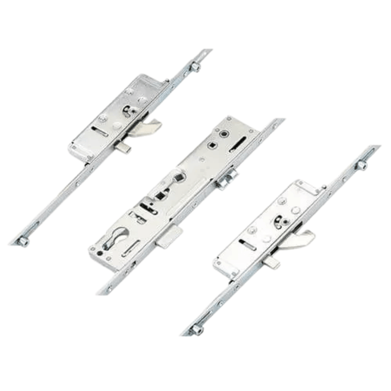 Lockmaster Multipoint Door Lock – 2 Hooks, 2 Anti-Lift Pins, 4 Rollers, Latch & Deadbolt – Lift Lever or Double Spindle Operation (621mm Top Hook to Spindle Distance)