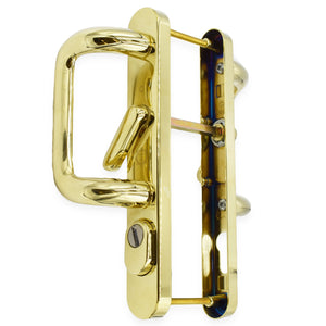 Hoppe High Quality Pas 24  Upvc Sliding Patio Door Handle GOLD 92mm Centres 215mm Fixings