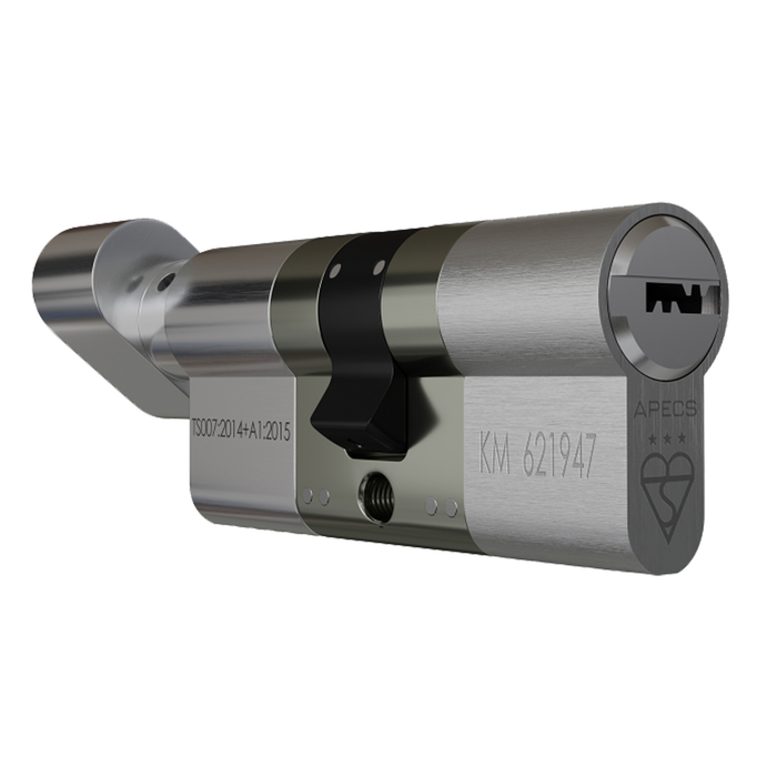 Apecs 3* Euro Cylinder Thumb TurnDoor Lock uPVC Aluminium Timber Door Barrel 6 Pin 5 Keys