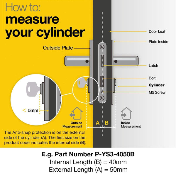 YALE Platinum Thumb Turn Cylinder Lock Anti Snap Bump High uPVC Door Euro Barrel