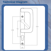 TROJAN 92PZ SLIDING PATIO DOOR LOCKING HANDLES FOR UPVC DOOR/PATIO DOOR