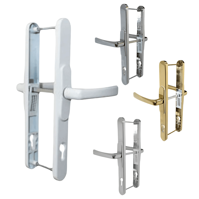 Universal Flexi UPVC Repair Door Handle Set Adjustable 59mm to 96mm Adjustable PZ Centres
