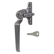 B195 Satin Chrome key locking cockspur window handle