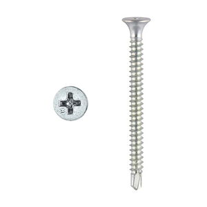 UPVC Zinc Screws to BS7412 - Carbon Steel Self Tapping Thread Drill Point
