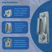 Siegenia Hautau Tilt Plate Metal Striker Keep Pair Patio Tilt Turn