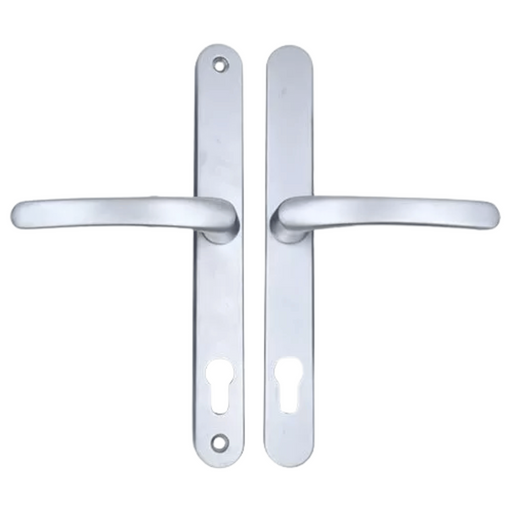 Sprung Lever/Lever uPVC Door Handles – 92mm PZ, 240mm Screw Centres, 270mm Backplate for Multipoint Locks