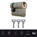 Apecs XS 1 Star Euro Half Cylinder Dual Colour Door Lock uPVC Aluminium Timber Door Barrel 6 Pin 3 Keys
