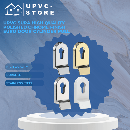 UPVC Supa High Quality Polished Chrome Finish Euro Door Cylinder Pull