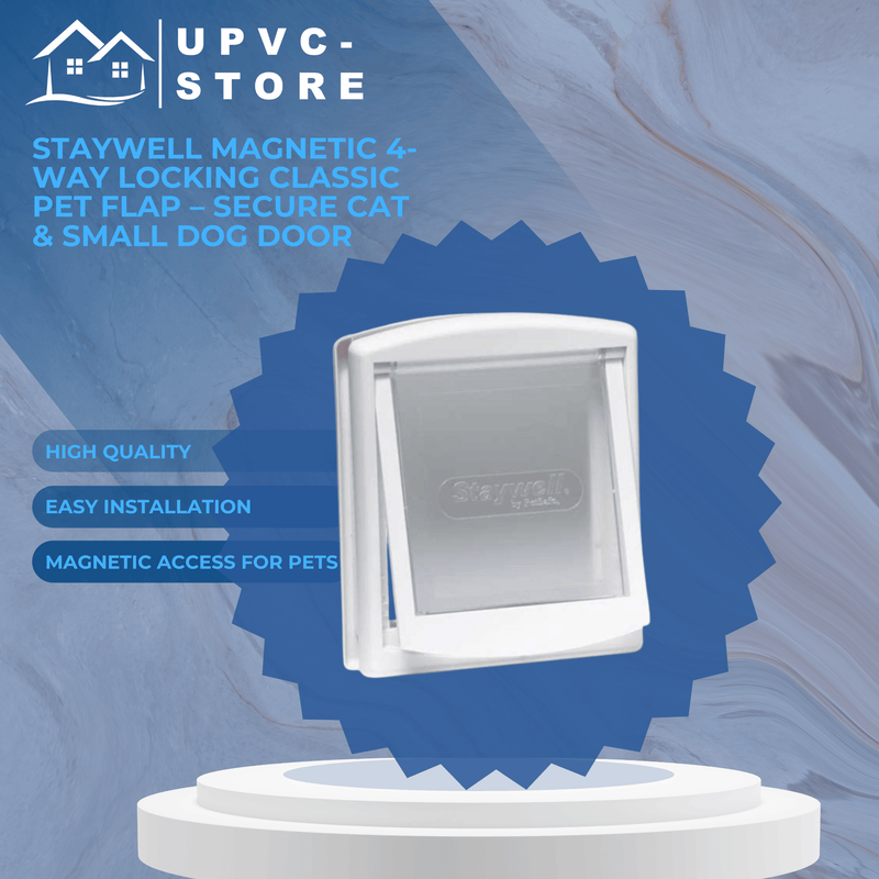 Staywell Magnetic 4-Way Locking Classic Pet Flap – Secure Cat & Small Dog Door