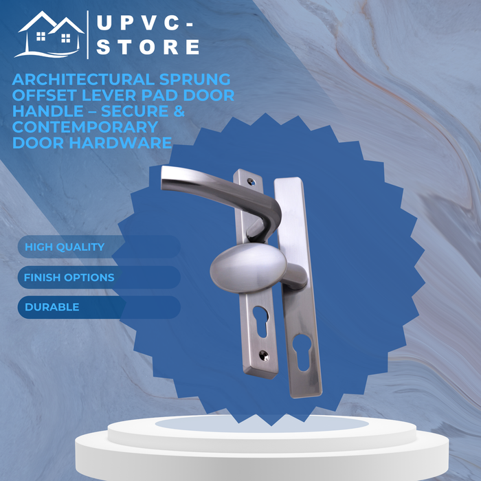 Architectural Sprung Offset Lever Pad Door Handle – Secure & Contemporary Door Hardware