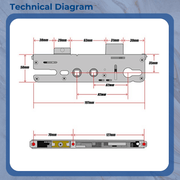 Replacement Roto Upvc Door Lock Gearbox Multi Point 35mm 92mm
