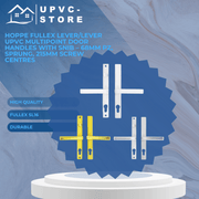Hoppe Fullex Lever/Lever uPVC Multipoint Door Handles with Snib – 68mm PZ, Sprung, 215mm Screw Centres