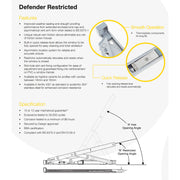 Yale EDTR20A Defender Restricted Friction Stay Hinge – Top Hung 20" (513mm) Austenitic 304 – Pair