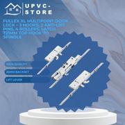 Fullex XL Multipoint Door Lock – 3 Hooks, 2 Anti-Lift Pins, 4 Rollers, Latch – 721mm Top Hook to Spindle
