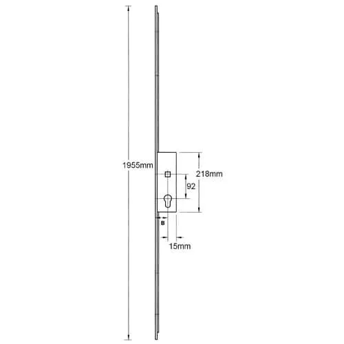 Avocet Lift Lever French Door Passive Lock - Shootbolt Compatible