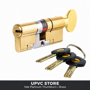 Yale Platinum thumbturn euro cylinder in brass