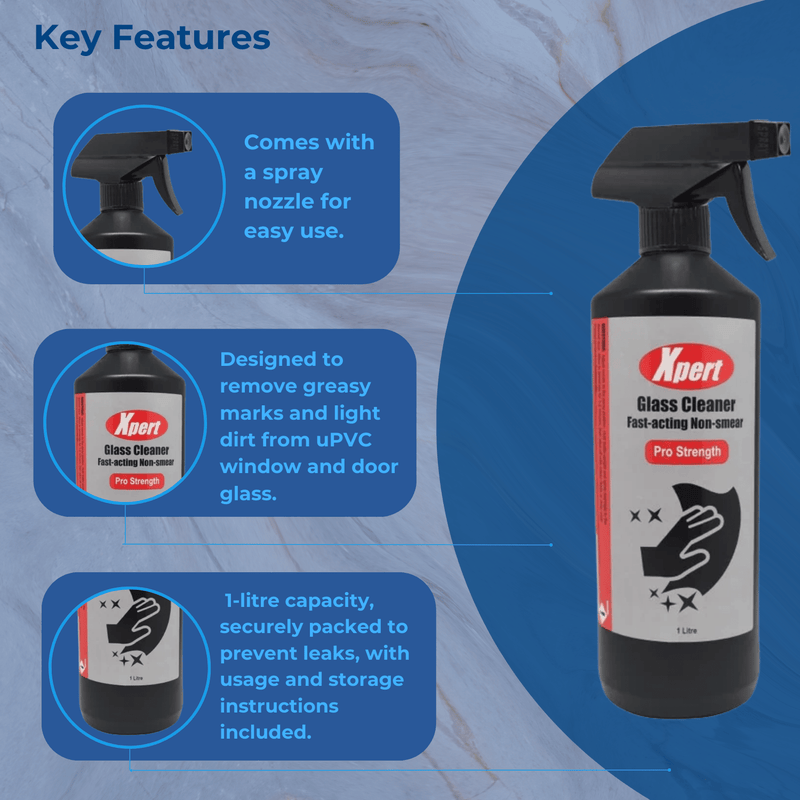 uPVC Premium Glass Window Cleaner for Windows Doors & Conservatories PVC