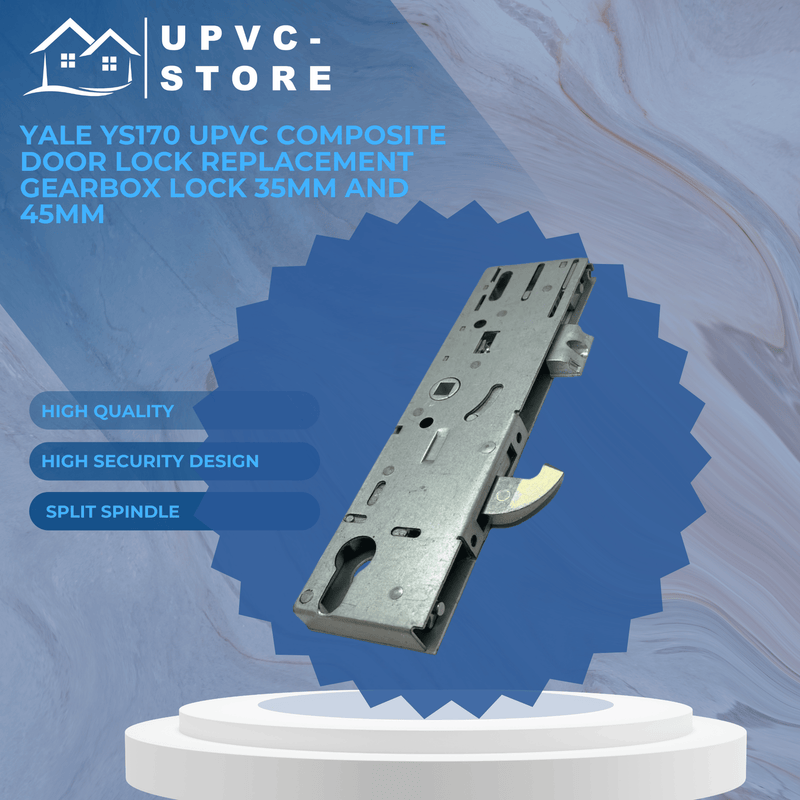 Yale YS170 Upvc Composite Door Lock Replacement Gearbox Lock 35mm and 45mm