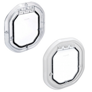 Pet Tek Large Glass Fitting Dog Door Flap Clear And White Available