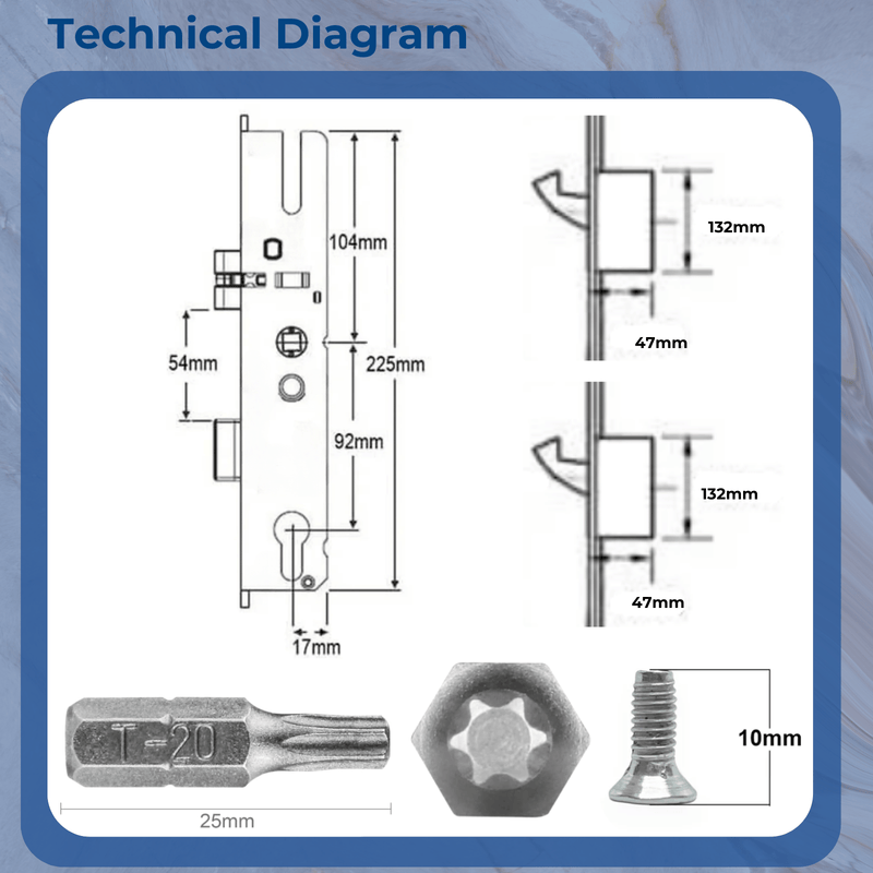 GTS 2 Hook Lift lever Hooks Refurbishment Kit 28mm or 35mm Backset