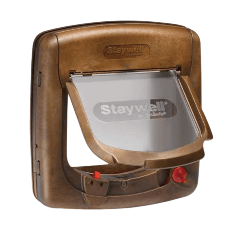Staywell Magnetic 4-Way Locking Deluxe Pet Door Flap – Secure Cat & Small Dog Access