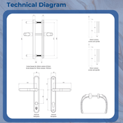 Berwick High Security Sprung Inline Lever Lever Door Handle Set