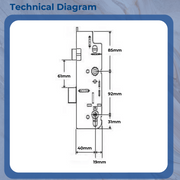 GU Old Style 40mm Replacement Multipoint Door Lock Gearbox – Lift Lever Operation