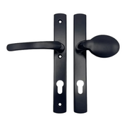 UPVC Lever Moveable Pad Multipoint Door Handles – 92mm PZ Centres – 215mm Screw Fixings – Sprung Handle with 3x Fixings – Replacement for uPVC Doors