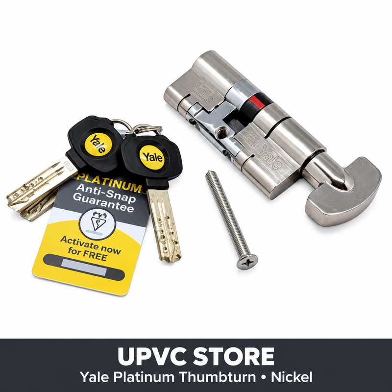 Yale Platinum thumbturn euro cylinder in nickel