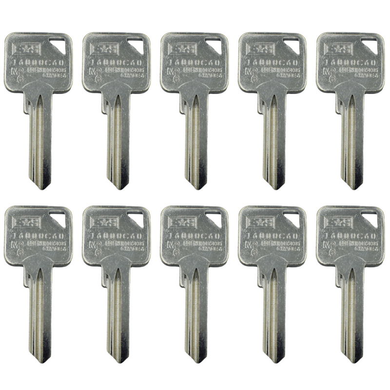Security Key 6 pin key blanks 1 Star ES Grade 6 1600C60