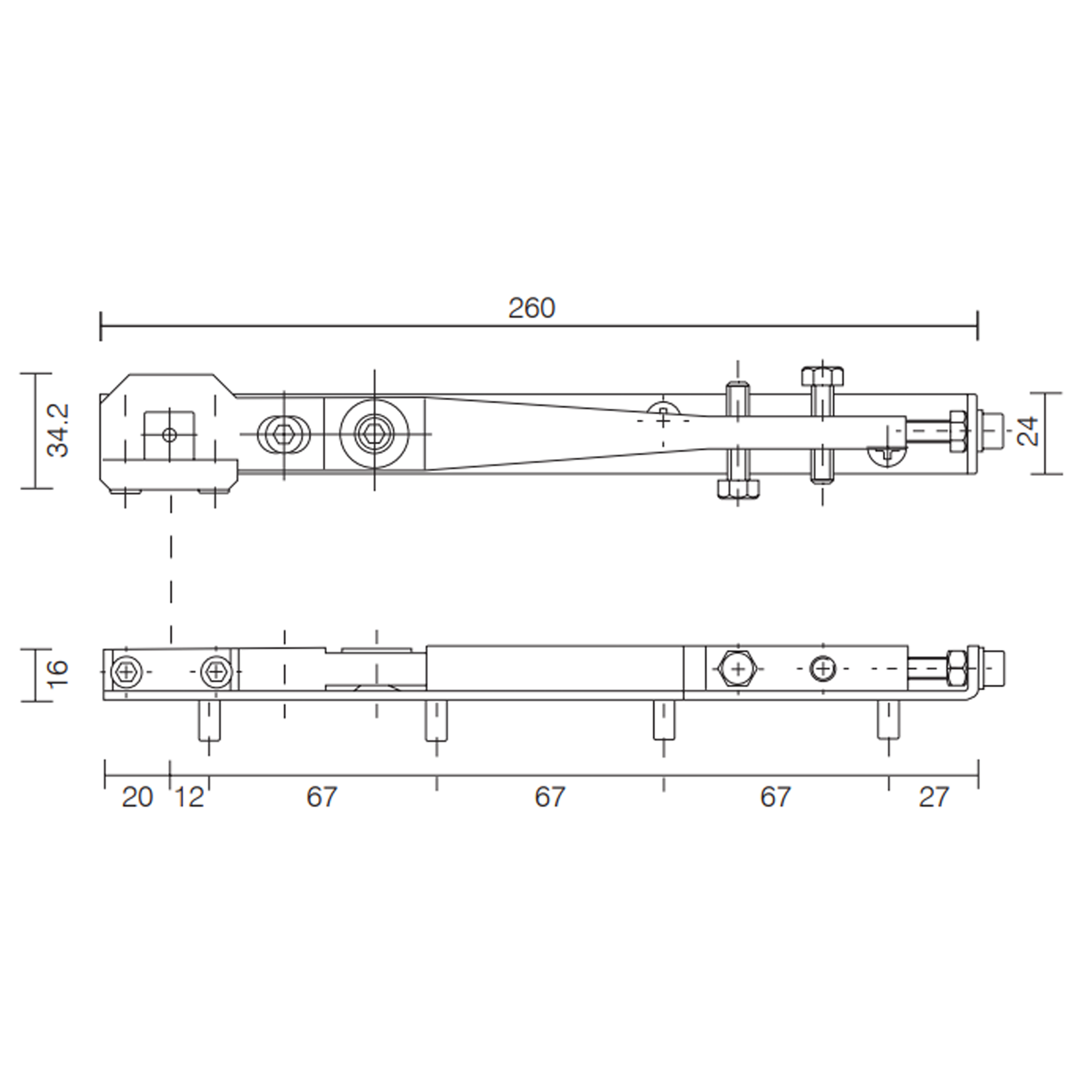 Axim Side Loading Top Arm and Channel for TC-8800 Transom Closer ...