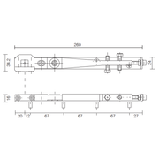 Axim Side Loading Top Arm and Channel for TC-8800 Transom Closer