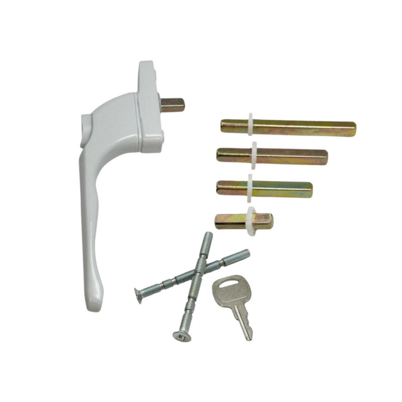 UPVCSTORE Inline Multi-Spindle uPVC Window Handle (Key-Lockable) – Replacement Espag Handle for Double Glazing Windows