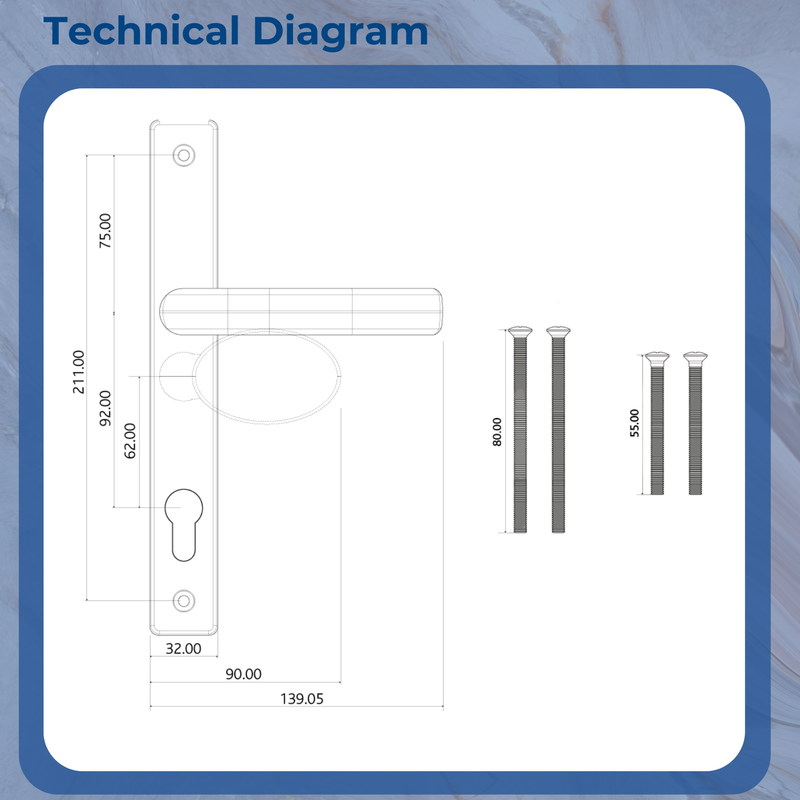 Architectural Sprung Offset Lever Pad Door Handle – Secure & Contemporary Door Hardware