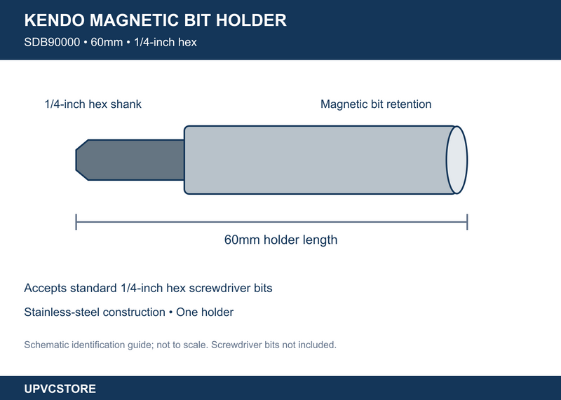 Kendo Magnetic Bit Holder – 60mm, 1/4 Inch Hex