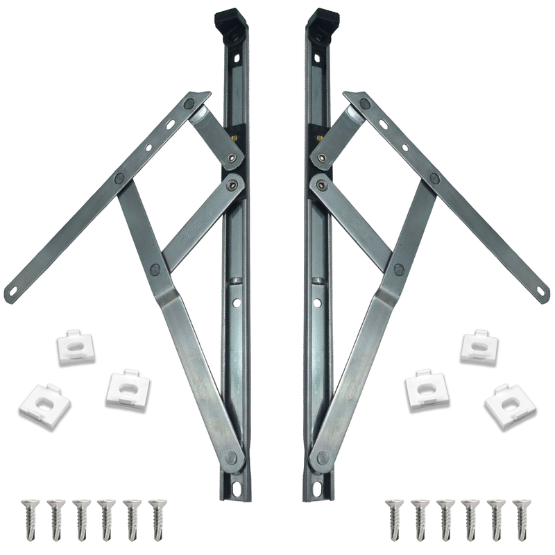 uPVC Universal Window Hinge Kit Double Glazing Friction Stay PVC 13mm 17mm Stack 8 10 12 16 20 24 inch