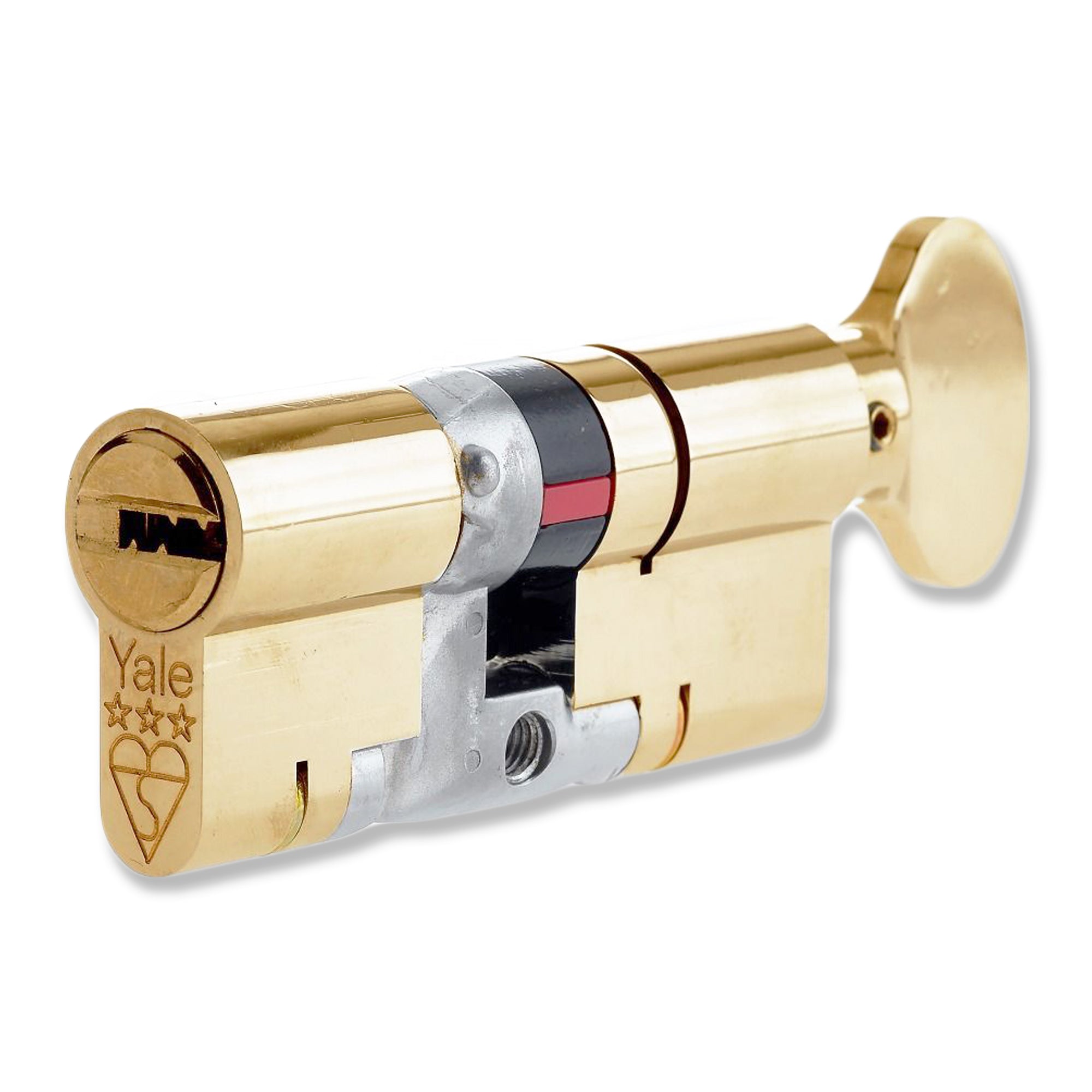 Yale Euro Cylinder Door Lock AS Platinum TS007 3* Star Keyed Thumb Turn