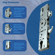 Era Bi Fold Door Lock Gearbox Replacement 35mm 92mm Fits Warmcore & Liniar Doors