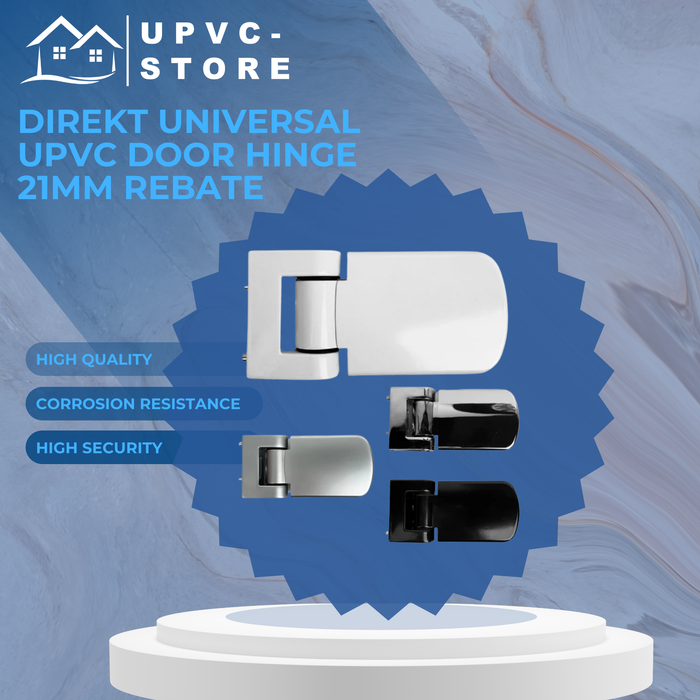 Direkt Universal uPVC Door Hinge 21mm Rebate