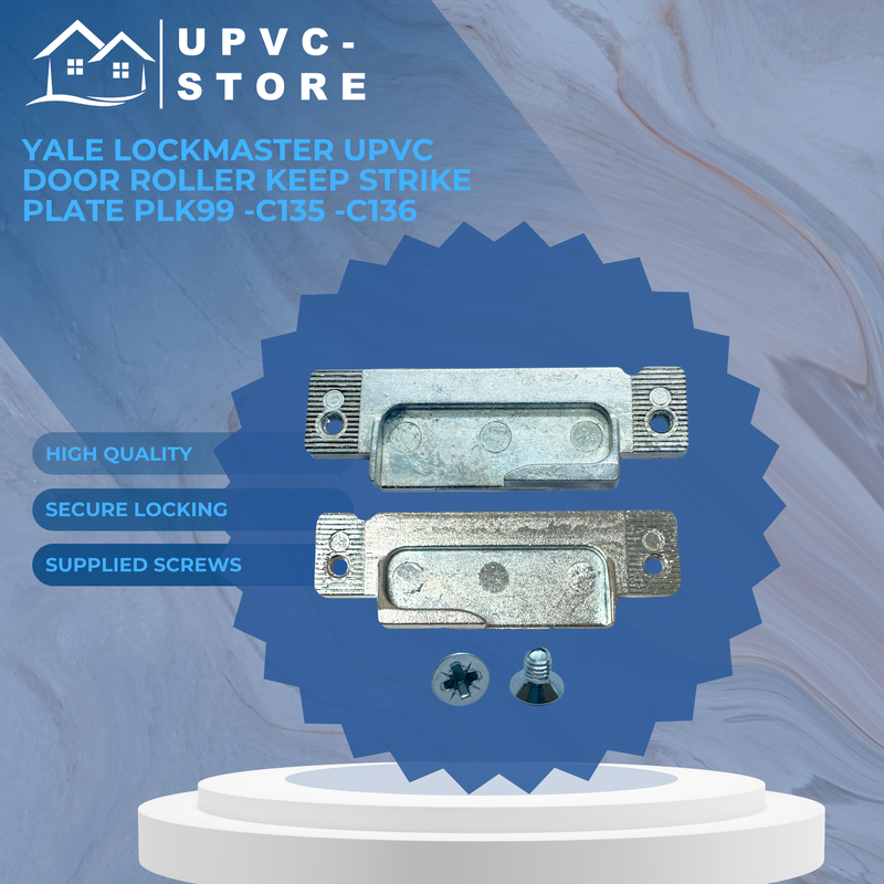 Yale Lockmaster uPVC Door Roller Centre Keep Strike Plate PLK99- C135 -C136