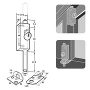 White Multi-Purpose Patio Door Security Bolt Lock - Keyed Alike or Keyed to Differ